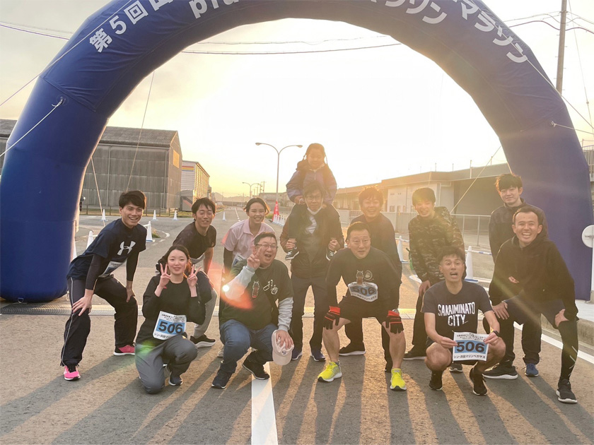 皆でリレーマラソンに参加